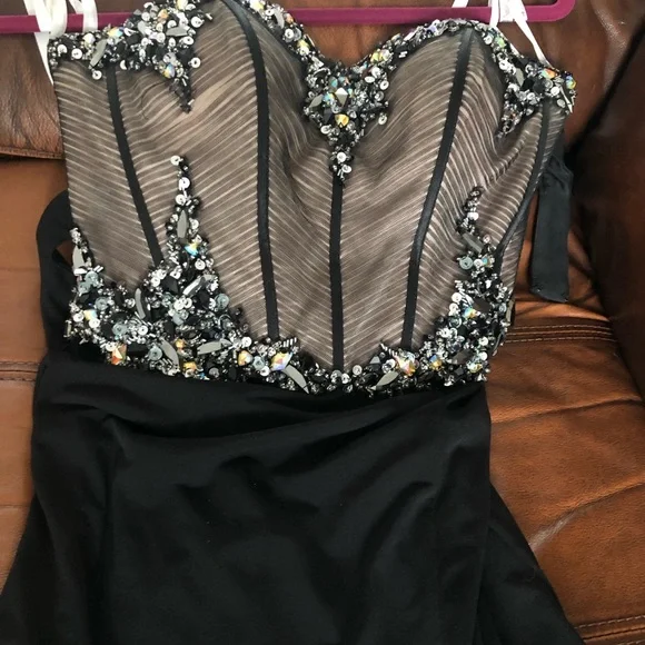 slim fit dress slacks c.1973 Loris Azzaro Backless Black Jersey Dress w Gold & Black Sequin –  Shrimpton Couture main image 0